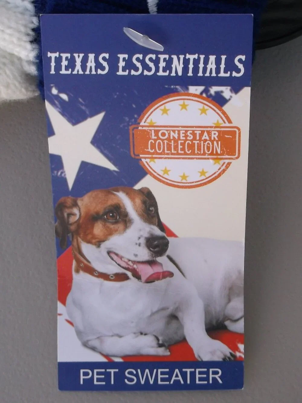 Bundle of two matching dog sweaters and HEB dog collar, all are NWT